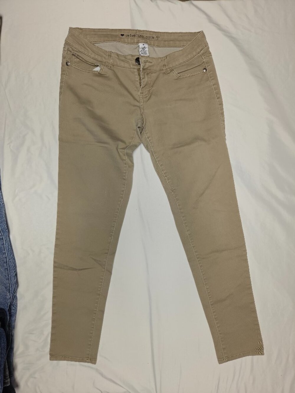 Celebrity Pink Stretch Skinny Chino Khaki Pants Size 5